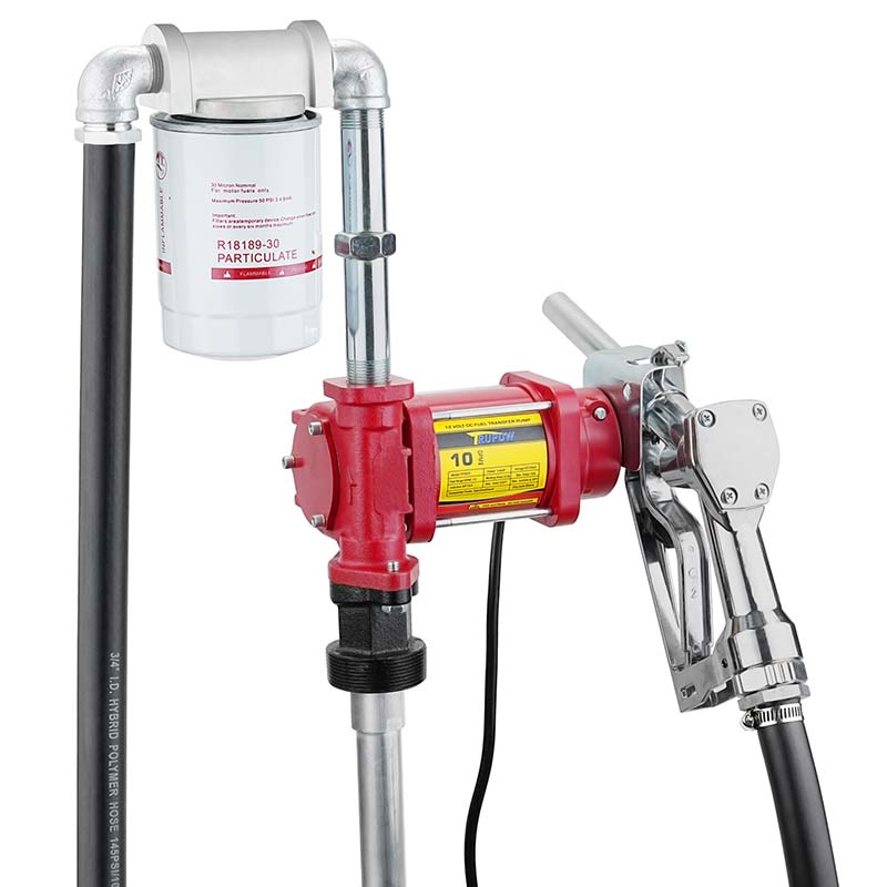 Kit de bomba de transferência de combustível e gasolina 12V com bico